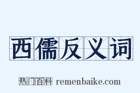 西儒反义词是什么意思的图片